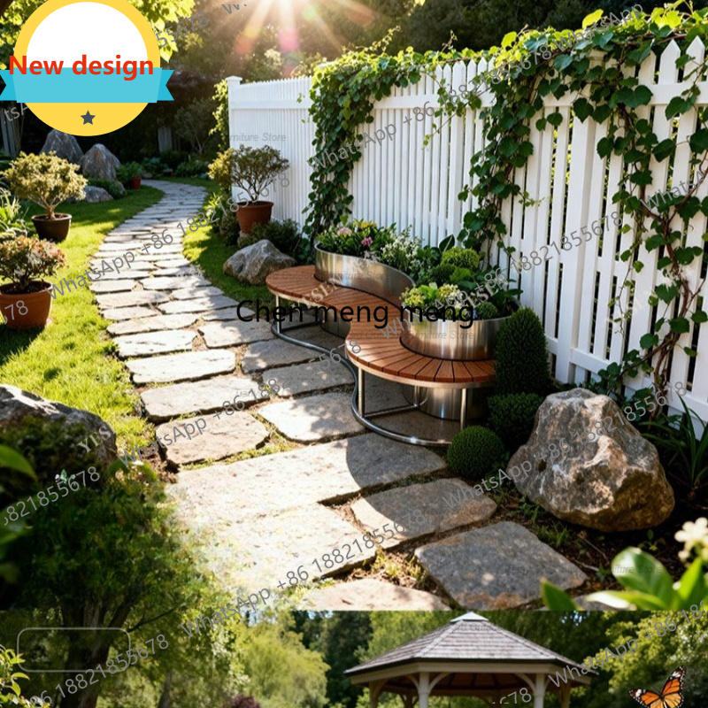 Outdoor Furniture Metal Chairs - D80 Paslanmaz Çelik Çiçek Kutusu Koltuk