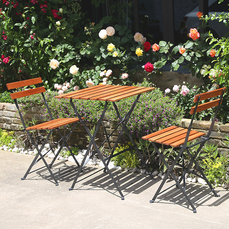 Outdoor Furniture Metal Chairs - Katlanabilir Masif Ahşap Sehpalar Açık Veranda