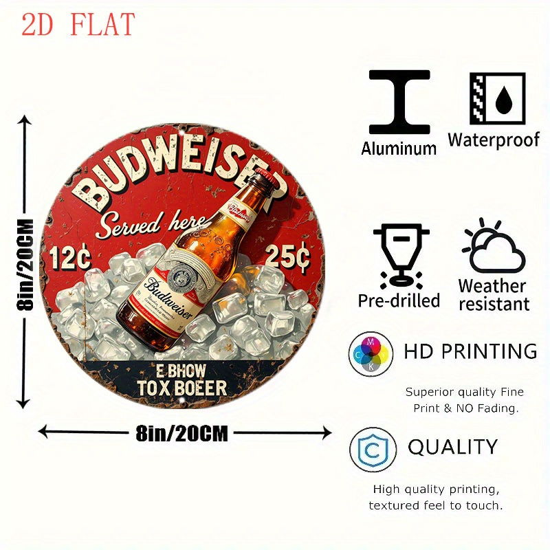 1 adet Vintage Bira Logosu Met - Outdoor Furniture Metal incelemesi ve fiyatı