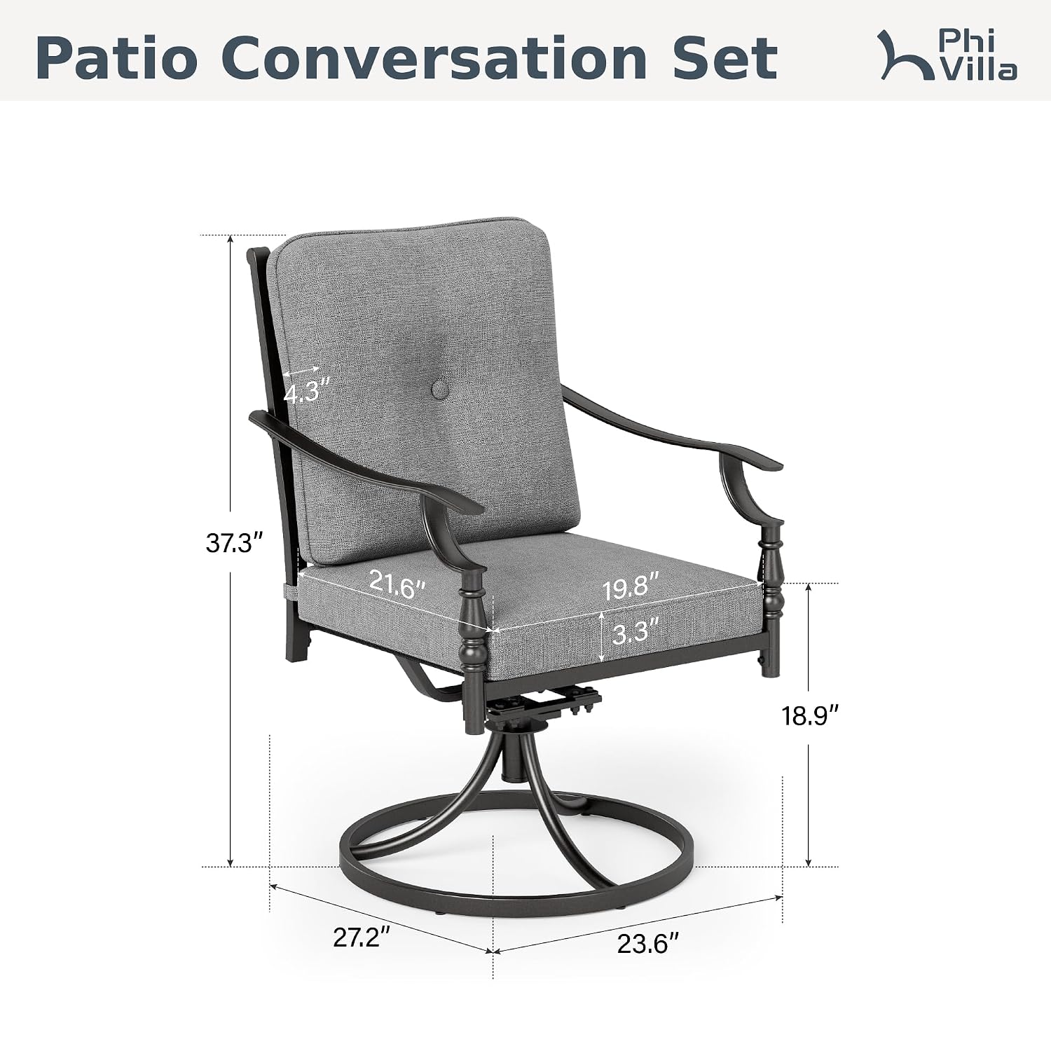 Döner Bahçe Sandalyeleri 2 Ade - Outdoor Furniture Metal Chairs incelemesi ve fiyatı